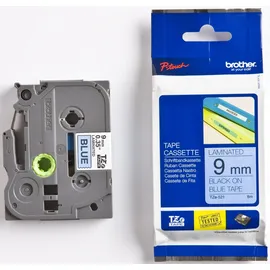 Brother TZe-521 laminiert schwarz auf blau 0,9cm x 8m