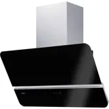 Kopffrei-Wandhaube Signa 75 s - Schwarzer Glasschirm aus Sicherheitsglas, 75 cm breit, eek: b - Oranier