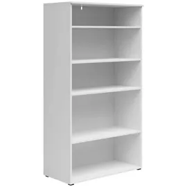 CARRYHOME Regal, Weiß, Holzwerkstoff, 4 Fächer, 80x147x40 cm, FSC Mix, Typenauswahl, Beimöbel erhältlich, stehend, Wohnzimmer, Regale, Bücherregale