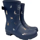 Rajn Gummistiefel, Dog Mid-Boot, Navy, Naturkautschuk UZW056, Größe 41 - 41 EU