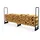 Proregal Kaminholzregal CHIMERA Metall 117 x 260 x 36 cm inkl. Abdeckung und Handschuhe Schwarz