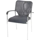 Proregal Besucherstuhl Stoff grau 12er Set