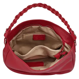 Samantha look Henkeltasche Leder Rot