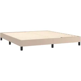 vidaXL Boxspringbett Matratze Cappuccino-Braun 180x200 cm Kunstleder