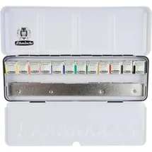 Schmincke Aquarell Metallkasten, 12 1/2 Näpfchen
