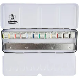 Schmincke Aquarell Metallkasten, 12 1/2 Näpfchen