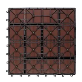 CASARIA WPC Fliesen 55er-Set Mosaik Terrakotta