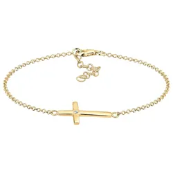 Elli Kreuz Kristalle 925 Sterling Silber 16 Damen 