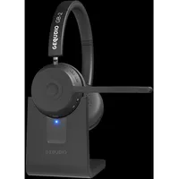 GEQUDIO Bluetooth Headset GB-2 mit Ladestation Kabellos Office Headset