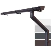 Inefa Dachrinnen Set PVC 4m NW 100 halbrund für