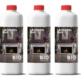 3x1 Liter Bioethanol LAVENDELDUFT Premium 100% fürAlkohol für Kamin 3L