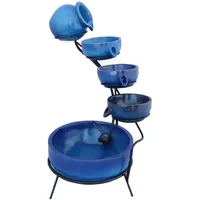Monstershop Solar Kaskadenbrunnen mit Akku Blau