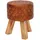 KADIMA DESIGN Sitzhocker Leder 35 x 46 x 35 cm Braun