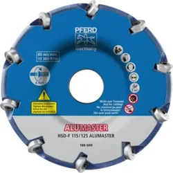 PFERD Hochleistungsfrässcheibe ALUMASTER F Ø 115 mm für Winkelschleifer Alu Bearbeitung
