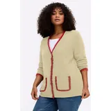 sheego Strickjacke in Beige 40/42