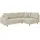 s-style möbel Ecksofa Cord 4-Sitzer Beige