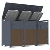FM-SOLAR Mülltonnenbox 198 x 80 x 116 cm anthrazit
