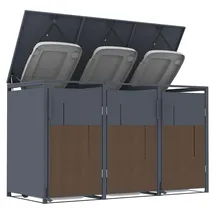 FM-SOLAR Mülltonnenbox 198 x 80 x 116 cm anthrazit