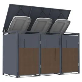FM-SOLAR Mülltonnenbox 198 x 80 x 116 cm anthrazit