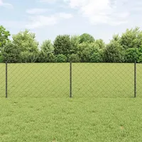 vidaXL Zaun 0,6 x 25 m Grau/Stahl