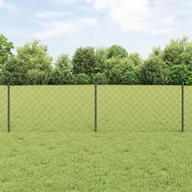 vidaXL Zaun 0,6 x 25 m Grau/Stahl
