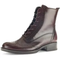 Gabor Schnürstiefelette, Blockabsatz, Schnürboots, Businessschuh mit modischer Lyralochung, Gr. 39, kastanie used, , 19000505-39