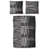 Linon anthrazit 155 x 220 cm + 80 x 80 cm