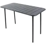 VCM Gartentisch Schwarz, Metall, Kunststoff, rechteckig, 55x72x110 cm höhenverstellbar, klappbar, regenabweisend, rostfrei, UV-beständig, Gartenmöbel, Gartentische,