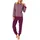 RELAX by Normann Frottee Pyjama Damen langarm mit Bündchen gestreift rot 36/38