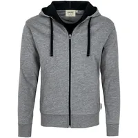 Hakro Kapuzen-Jacke Bonded 455 grau-meliert