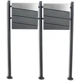 BITUXX MS-18436 Grau inkl. Zeitungsfach