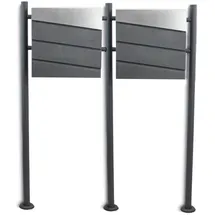 BITUXX MS-18436 Grau inkl. Zeitungsfach