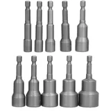 10-teiliges Steckschlüssel-bit-set Für Bohrmaschinen, Hohe Härte, Schlagfest, Starker Magnetismus, Schlagbit-set Für Schraubendreher