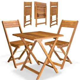 CASARIA Balkonset 3-tlg. braun klappbar