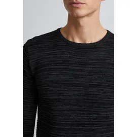 !Solid Rundhalspullover SOLID "Strickrundhalspullov SDStruan", Herren, Gr. S, grau (dar grau m), Obermaterial: 100% Baumwolle CO., Pullover Rundhalspullover