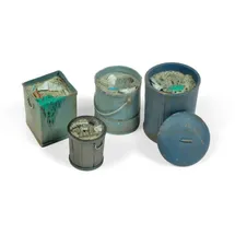 Vallejo 1/35 Mülleimer, 4 Stück, Verschieden