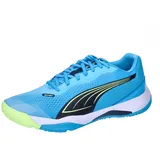 Puma Unisex Solarstrike III Indoor Court Shoe, Luminous Blue-Club Navy-Fizzy Apple, 40 EU