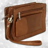 Drachenleder Geldbörse Handgelenktasche tan braun Herren Leder 20x12x7 D4OTJ512C Handgelenktasche