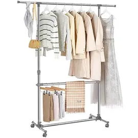 Songmics LLR401 Kleiderständer 101,0-166,0 x 113,0-180,0 grau