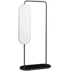 [en.casa] Garderobenständer Vamn 167 x 80 x 35 cm Schwarz