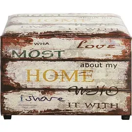 Haku-Möbel HAKU Möbel Sitztruhe 52922 Motiv Schriftzug Holz 58,0 cm