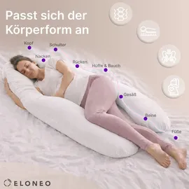 eloneo Stillkissen 153 cm Weiß