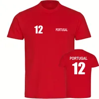 Multifanshop Herren T-Shirt - Portugal - Trikot Nummer 12
