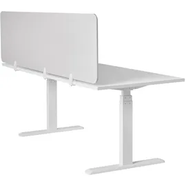 Beliani Schreibtischtrennwand Split 180 x 50 cm Cremeweiß