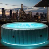 BRAST Whirlpool aufblasbar MSpa | 4-8 Personen | viele Modelle rund und eckig | Ø 125-224cm | In- Outdoor Pool | bis zu 144 Massagedüsen | inkl. Aufblasfunktion Abdeckung Timer Heizung | Starry