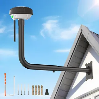 RTK Antennen-Wandhalterungs-Set für Mammotion Luba 2 AWD Serie, für YUKA 1000 & 2000, für YUKA 1500 (2024), für YUKA 2000 (2024), sichere und verstellbare Wandhalterung, kompatibel mit RTK-Antenne