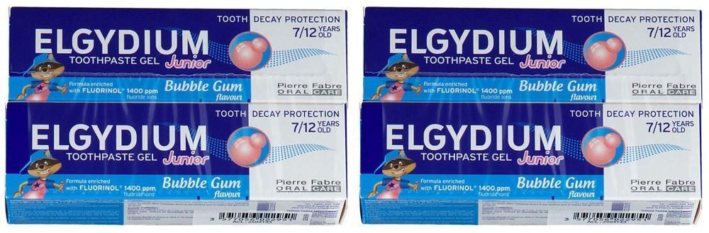 ELGYDIUM Junior Gel Dentifrice Bubble Gum 2x2x50 ml dentifrice(s)