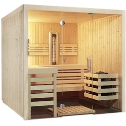 Infraworld Sauna Panorama Complete 160 Fichte - 75 mm Multifunktionssauna Ohne Ofen/Steuerung