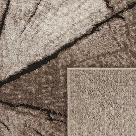 Paco Home Edler Designer Teppich Wohnzimmer Holzstamm Baum Optik Natur Grau Braun Beige 80x150 cm