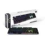 MSI Vigor GK50 Elite Box White Mechanische Gaming-Tastatur, AZERTY FR, Clicky-Switches, ergonomisch, gebürstetes Metall-Finish, rutschfeste Basis, RGB durch Mystic Light-Taste, USB 2.0, Größe